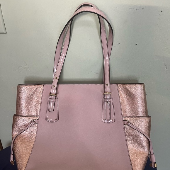 Michael Kors leather pink sparkly purse - Picture 2 of 9